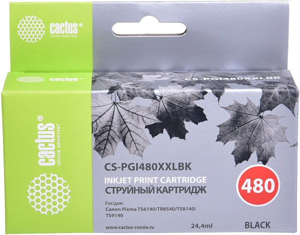 Изображение товара Картридж Cactus CS-PGI480XXLBK для Canon струйных принтеров и МФУ