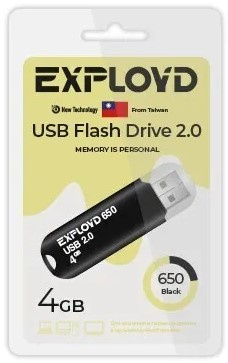 фото Накопитель USB 2.0 4GB Exployd EX-4GB-650-Black в Казани
