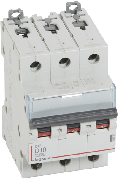 Изображение товара Автоматический выключатель Legrand DX³ 408087 3 полюса 6 кА IP20