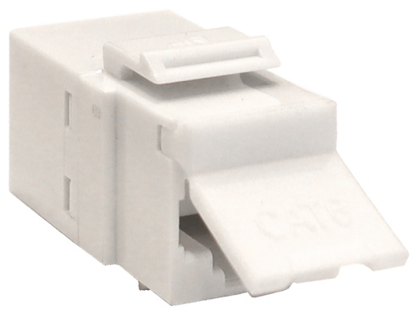 

Адаптер проходной Lanmaster LAN-KCP45U6A-WH повторитель портов RJ45, неэкранированный, кат.6A, формата Keystone, белый, LAN-KCP45U6A-WH