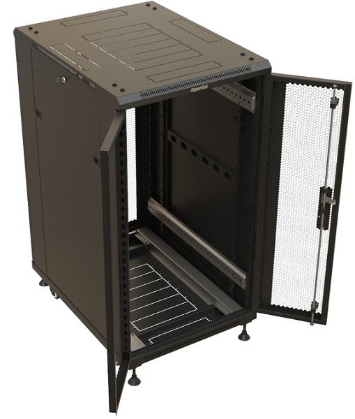 

Шкаф напольный 19", 18U Hyperline TTBR-1868-DD-RAL9004 коммутационный 600x800мм пер.дв.перфор.2ств. задн.дв.перфор.2-хст. 800кг черный IP20 сталь, TTBR-1868-DD-RAL9004