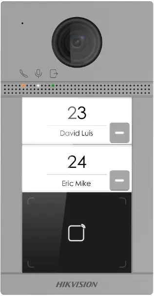 

Вызывная панель HIKVISION DS-KV8213-WME1(C)/Flush 2Мп IP на двух абонентов с ИК-подсветкой и Wi-Fi, DS-KV8213-WME1(C)/Flush