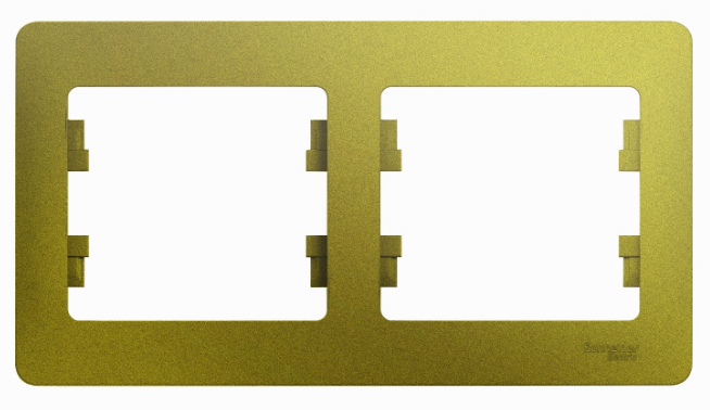 

Рамка Schneider Electric GSL001002 Glossa 2-ая, горизонтальная, фисташковая, GSL001002