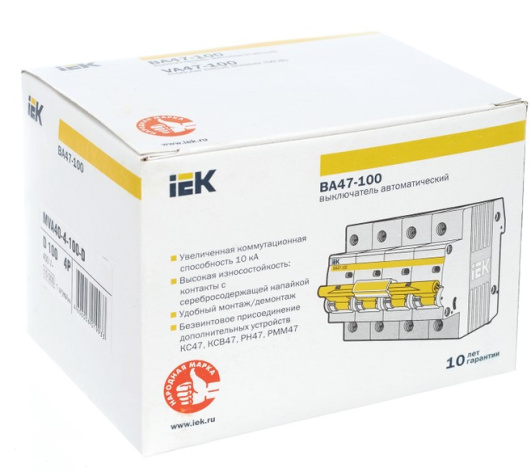фото Автоматический выключатель  IEK MVA40-4-100-D в Красноярске