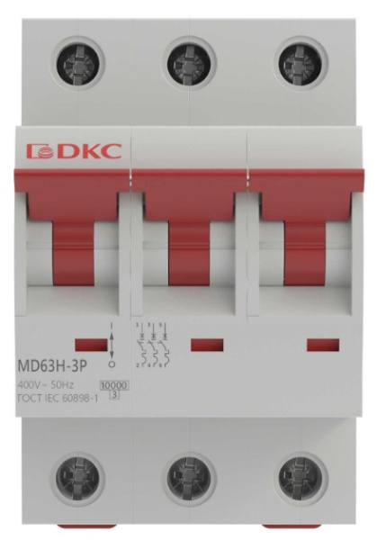 фото Автоматический выключатель модульный DKC MD63H-3PC10