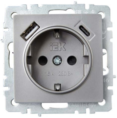 фото Розетка с заземлением  IEK BR-R14-16-U22-018-K46 в Красноярске