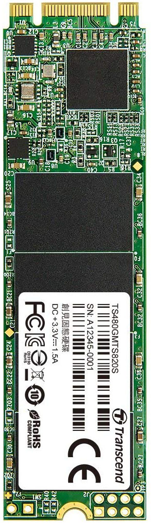 

Накопитель SSD M.2 2280 Transcend TS480GMTS820S MTS820S 480GB SATA III ТLC 530/480MB/s IOPS 50K/75K MTBF 1M RTL, TS480GMTS820S