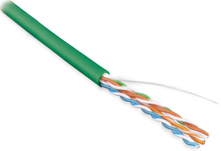 

Кабель витая пара U/UTP 5e кат. 4 пары Hyperline UUTP4-C5E-S24-IN-LSZH-GN-100 24AWG(0.51 мм), медь, одножильный (solid), внутренний, LSZH, нг(A)-HF, з, UUTP4-C5E-S24-IN-LSZH-GN-100