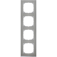

Рамка Schneider Electric MTN4040-3646 Merten M-Pure Decor 4-постовая (нерж. сталь/цвет алюминия), MTN4040-3646