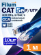 фото Кабель патч-корд U/UTP 5e кат. 1м Filum FL-U5-C-1M-BL/10 в Санкт-Петербургe