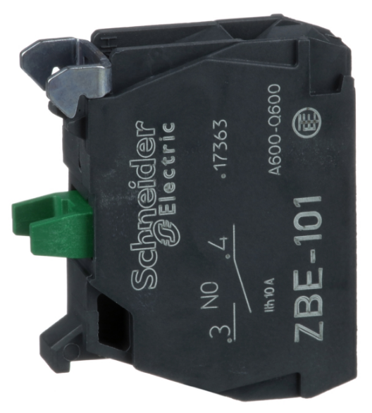 

Блок Schneider Electric ZBE101 контактный 1НО 3А 240В для кнопок и переключателей XB4, ХВ5, ZBE101