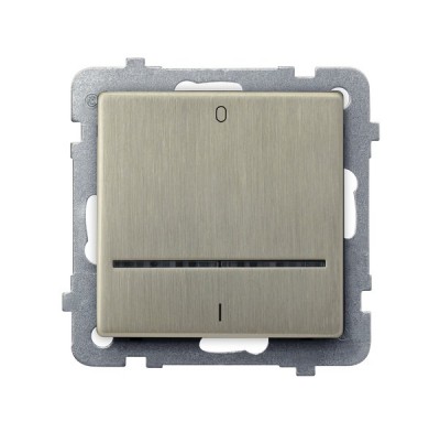 

Выключатель Ospel LP-11RMS/m/44 двухполюсный, с подсветкой синего цвета, 16AX, 250V, 3520W, IP-20, клеммы безвинтовые, серебро, LP-11RMS/m/44