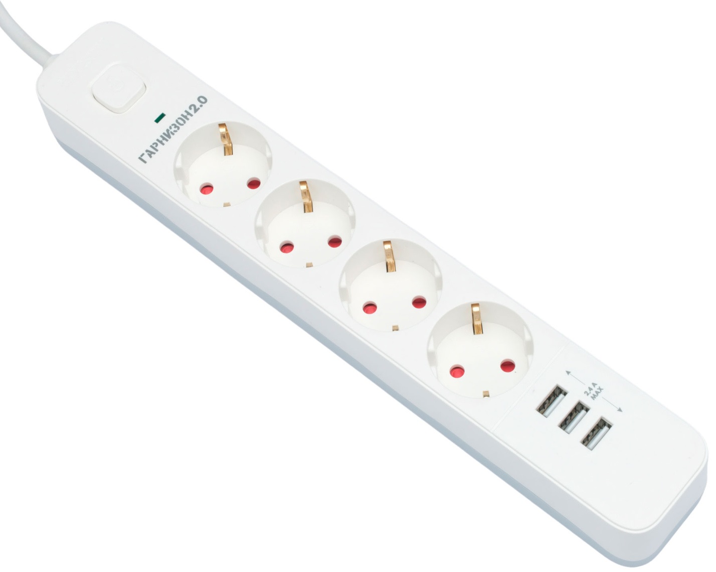 

Сетевой фильтр Garnizon EPS-4-U3-W-2 4р, 10А, 3xUSB, 2м, ур.защиты 2+, белый, пакет, EPS-4-U3-W-2