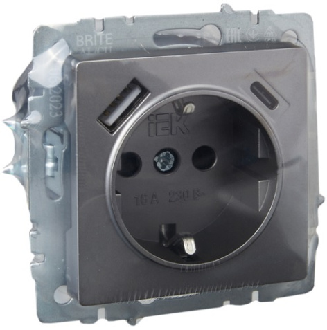 фото Розетка с заземлением  IEK BR-R14-16-U22-018-K46 в Красноярске