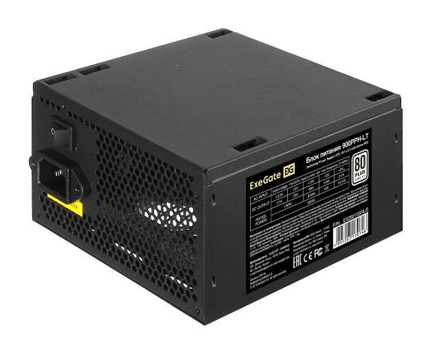 

Блок питания ATX Exegate EX292155RUS 900W, APFC, 80 PLUS, 120mm fan, EX292155RUS