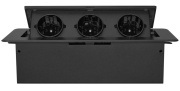 фото Блок розеток Cactus CS-SOCKET-EU3-BK