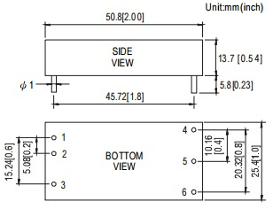 фото Преобразователь DC-DC модульный Mean Well SKM50B-12 в Волгограде