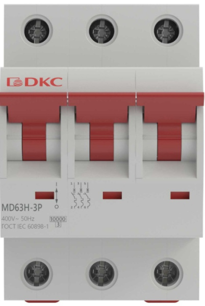 фото Автоматический выключатель модульный DKC MD63H-3PD16 в Красноярске