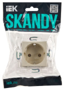 фото Розетка с заземлением IEK SK-R11-16-K10