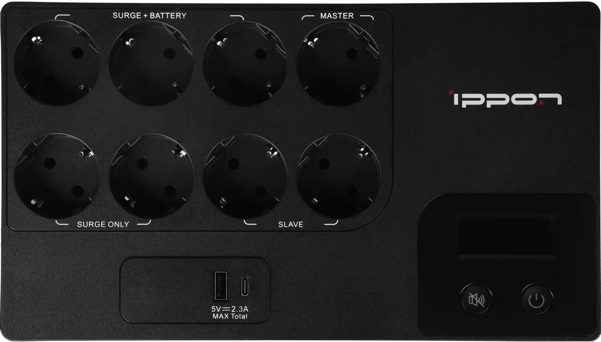 

Источник бесперебойного питания Ippon 2003038 Kirpich 1050 600Вт 1050ВА черный, 2003038