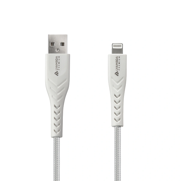 

Кабель интерфейсный Lyambda LALm25-WH MFI, Type-A(m)/Lightning(m), 2,4A, 2,5м, белый, LALm25-WH