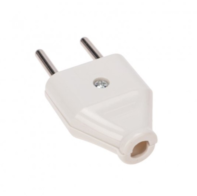 

Вилка Rexant 11-8946 прямая без з/к 6А плоская белая, 11-8946