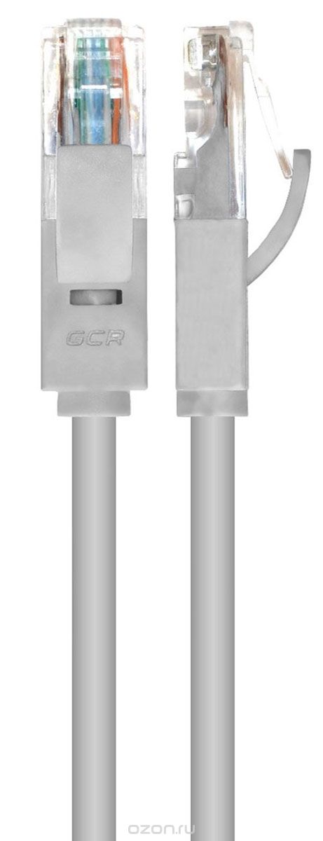 

Кабель патч-корд U/UTP 5e кат. 0.15м. GCR GCR-LNC03-0.15m ,RJ45, литой (Серый), GCR-LNC03-0.15m