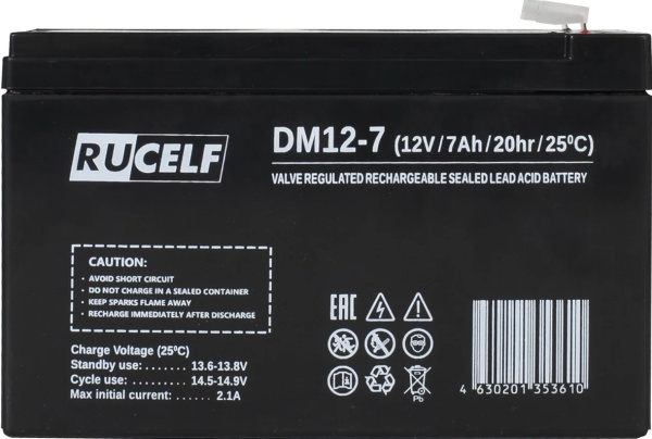 фото Батарея аккумуляторная  RUCELF DM12-7