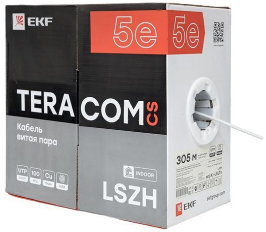 фото Кабель витая пара  EKF TRCS-5EUTP-04LTX-GY-IN3 в Перми