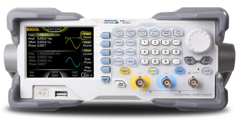 

Генератор сигналов Rigol DG1032Z 30MHz, 2CH, 200MSa/s, 14bits, 8Mpts Arbitrary Memory Depth, 7digits/s Frequency Counter, DG1032Z