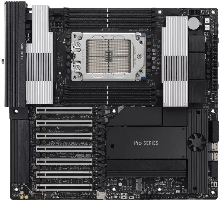 

Материнская плата SSI EEB ASUS PRO WS WRX90E-SAGE SE 90MB1FW0-M0EAY0 (sTR5, AMD WRX90, 8*DDR5 (6000), 4*SATA 6G RAID, 2*SlimSAS, 4*M.2, 7*PCIE, 2*10Gl, PRO WS WRX90E-SAGE SE