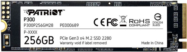 фото Накопитель SSD M.2 2280 Patriot Memory P300P256GM28 в Екатеринбурге 256 ГБ