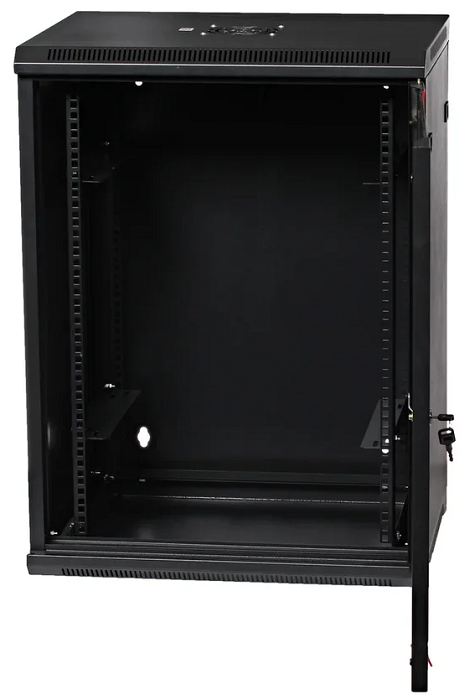 

Шкаф настенный 19", 15U W&T C156045BWT 600x450 мм, дверь стекло, цвет чёрный, C156045BWT