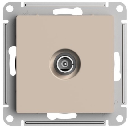 

Розетка телевизионная проходная механизм Systeme Electric ATN001292 AtlasDesign 4dB песочный, ATN001292
