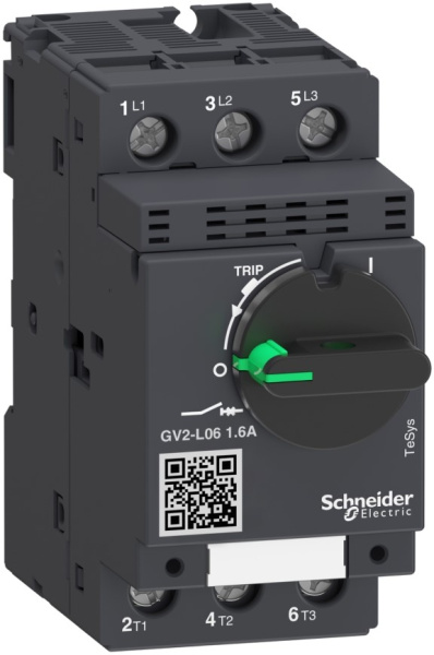 Изображение товара Автоматический выключатель Schneider Electric GV2L06 трёхполюсный 690 В 100 кА