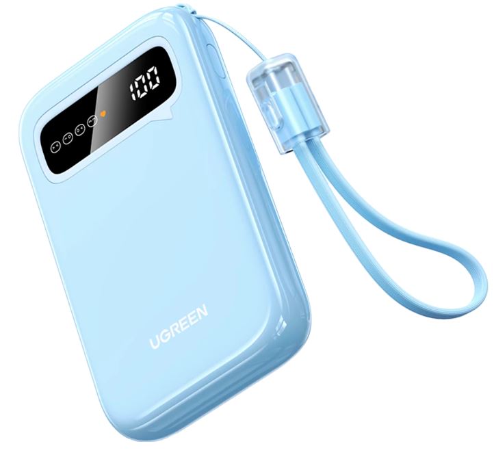 

Аккумулятор внешний UGREEN CD384 45423_ 10000mAh Mini Quick Charging 20W Power Bank. цвет: синий, CD384