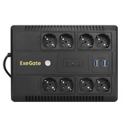 фото Источник бесперебойного питания Exegate NEO NNB-600.LED.AVR.8SH.CH