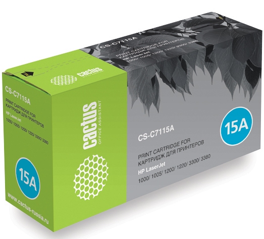 

Картридж Cactus CS-C7115A для принтеров HP LaserJet 1000/ 1005/ 1200/ 1220/ 3300/ 3380. 2500 стр., CS-C7115A
