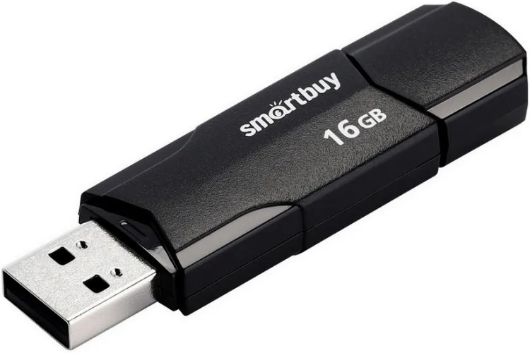 

Накопитель USB 2.0 16GB SmartBuy SB16GBCLU-K Clue, чёрный, SB16GBCLU-K