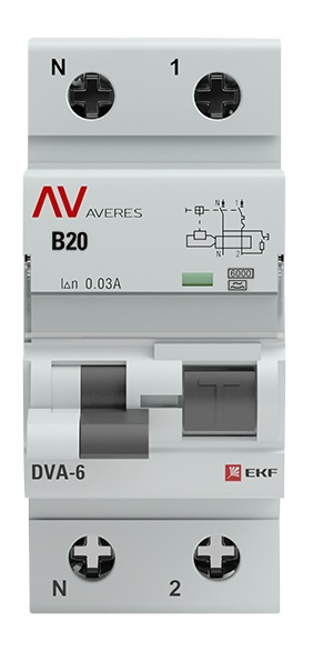 фото Автомат дифференциальный EKF rcbo6-1pn-20B-30-a-av в Красноярске