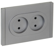 фото Розетка двухместная без заземления  IEK FP-R23-10-1-K46