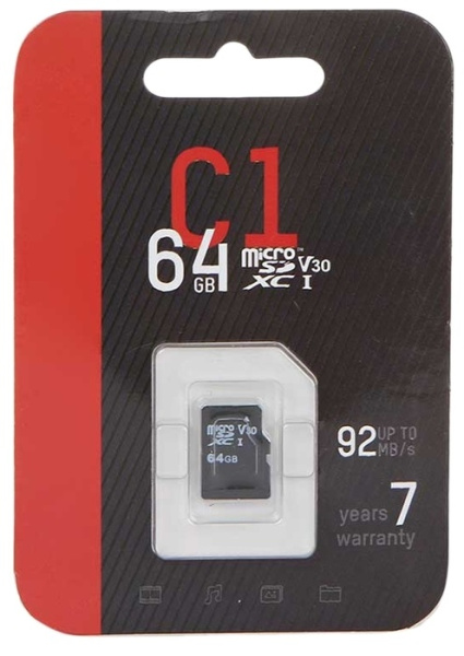 фото Карта памяти 64GB HIKVISION HS-TF-C1(STD)/64G/ADAPTER в Красноярске