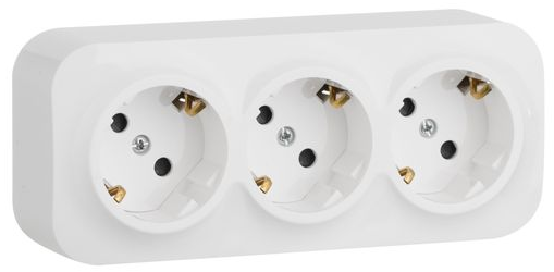 

Блок розеток Legrand 782238 Quteo IP 20 Белый с предварительным подключением 3 x 2К+З с защитными шторками - 16 A - 250 В~, 782238