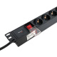 фото Блок розеток 19", 8 розеток EKF TRP-HPD-LS-16A-8SH-2MSH в Уфе