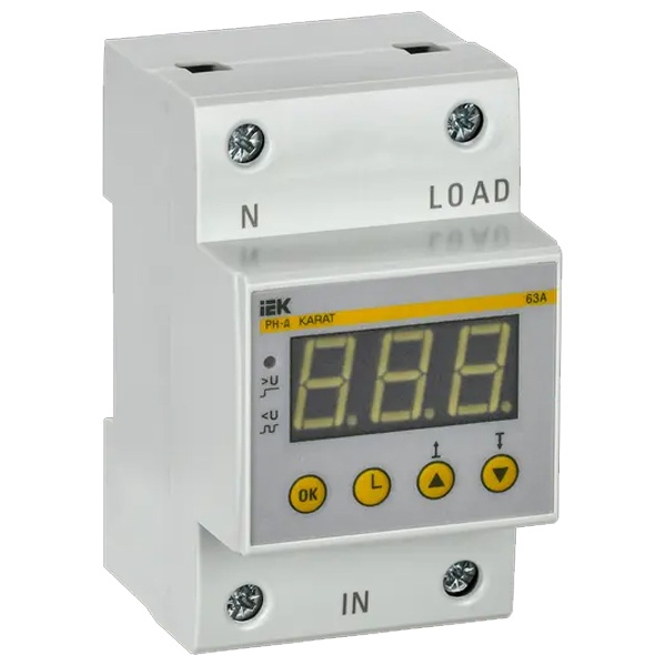 

Реле IEK IVC31-1-63 напряжения и тока РНТ-д однофазное 54мм 63А, IVC31-1-63