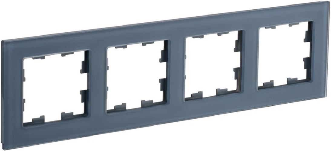 

Рамка четверная IEK BR-M42-G-31-K35 BRITE РУ-4-2-Бр Стекло Маренго матовый, BR-M42-G-31-K35