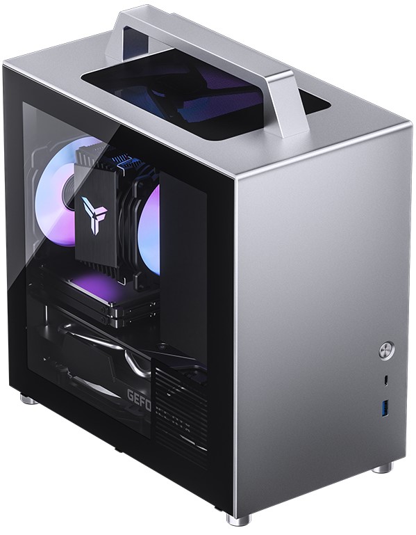 

Корпус mini-ITX JONSBO T8 PLUS Silver без БП, боковые панели из закаленного стекла, серебристый, T8 PLUS Silver