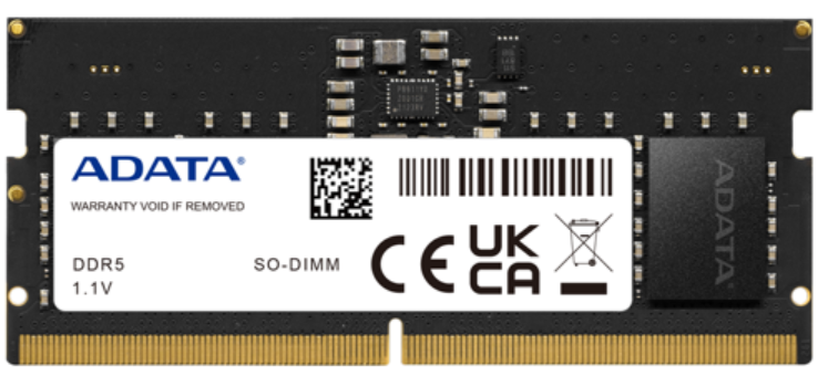 

Модуль памяти SODIMM DDR5 32GB ADATA AD5S560032G-S PC5-44800 5600MHz CL46 1.1V, AD5S560032G-S