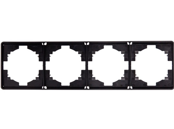 

Рамка четверная KRANZ KR-78-0754-3 MIELE ROUND оникс, KR-78-0754-3