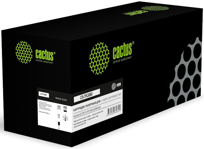 

Картридж Cactus CS-TK3060 лазерный черный (14500стр.) для Kyocera ECOSYS M3145idn/M3645idn, CS-TK3060